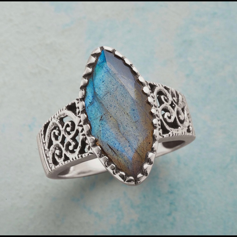 Sundance Catalog Labradorite Marquise Ring